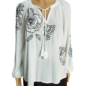 Embroidered White Blouse